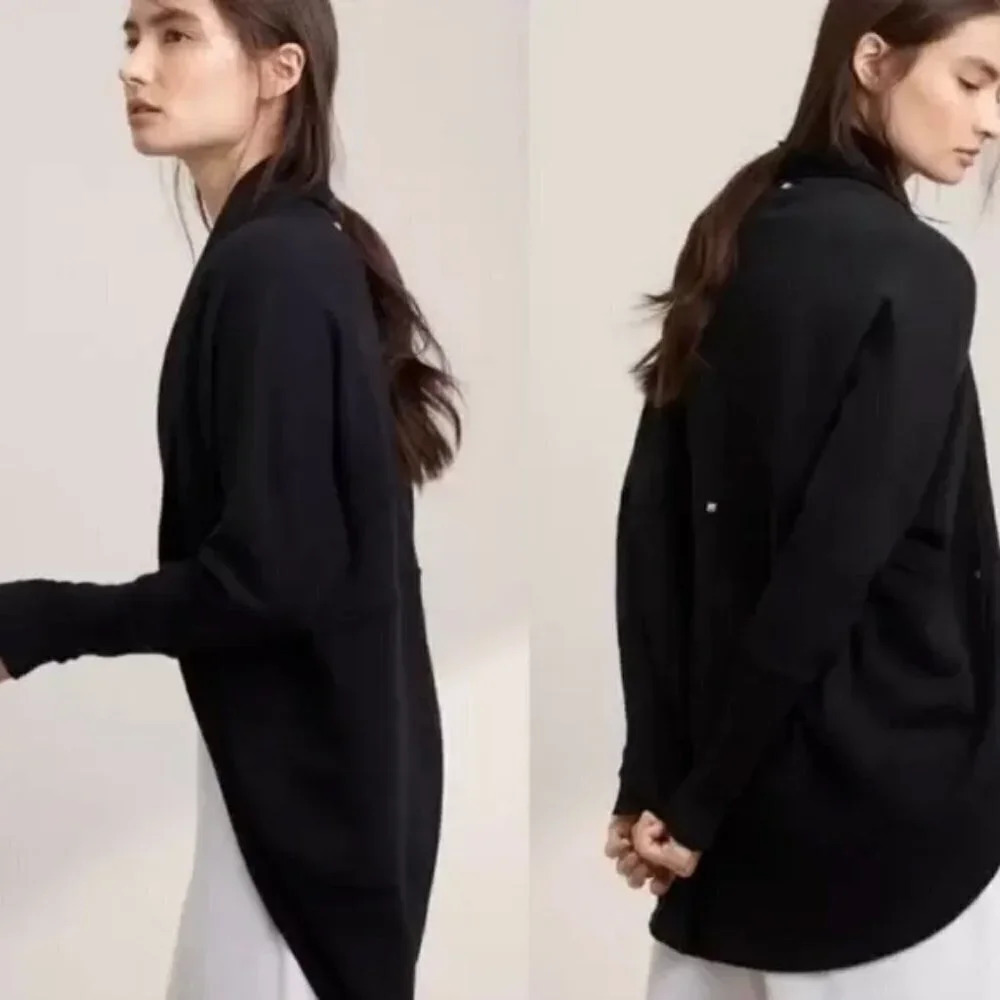 Wilfred Aritzia Diderot Cocoon Open Front Closure Studded Cardigan